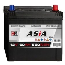 Autobatterie 12V 60Ah 550A/EN A60R PKW ASIA Japan Pluspol Rechts Starterbatterie