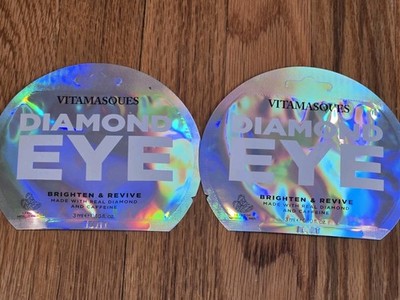 LOT OF 2 VITAMASQUES Diamond BRIGHTEN & REVIVE Eye Pads, NEW IN PKG