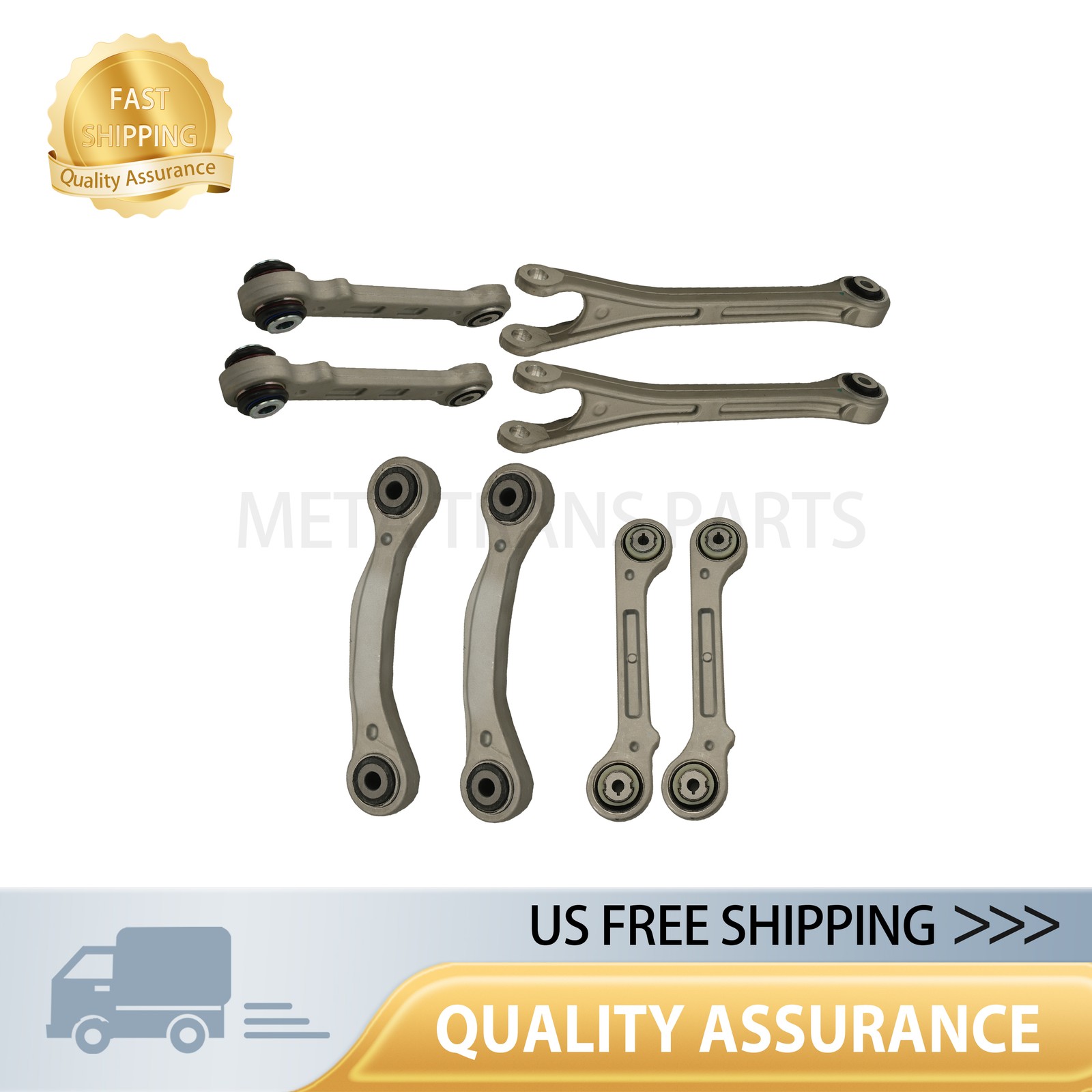 8PCS Fits 2017+ Maserati Levante Rear Suspension Control Arm Kit US