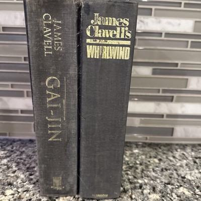 JAMES CLAVELL Hardcover Lot of 2 Whirlwind Gai-Jin Embossed Signature VTG Book