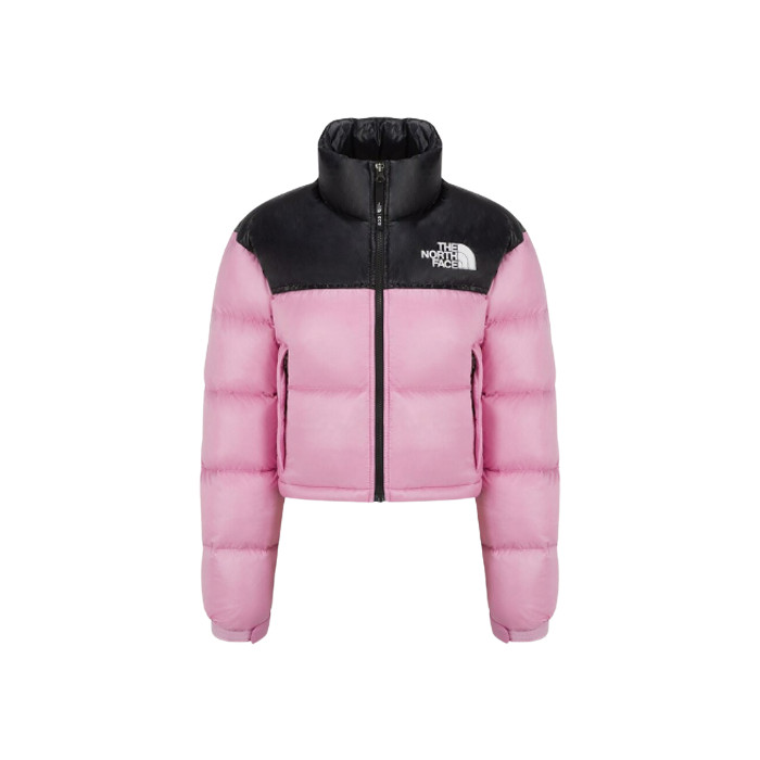 The North Face Pink Nuptse Short Down Jacket Women