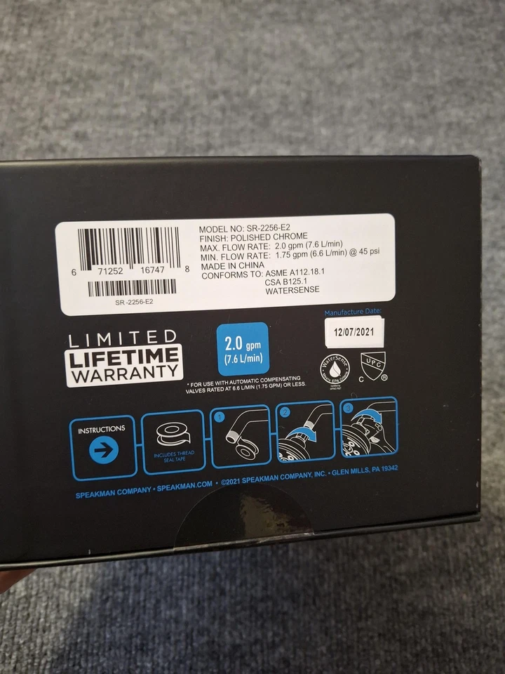 Cabezal de ducha Speakman Icon 48 corrientes ajustes infinitos SR-2256-E2 cabezal de ducha Foto 4 de 4