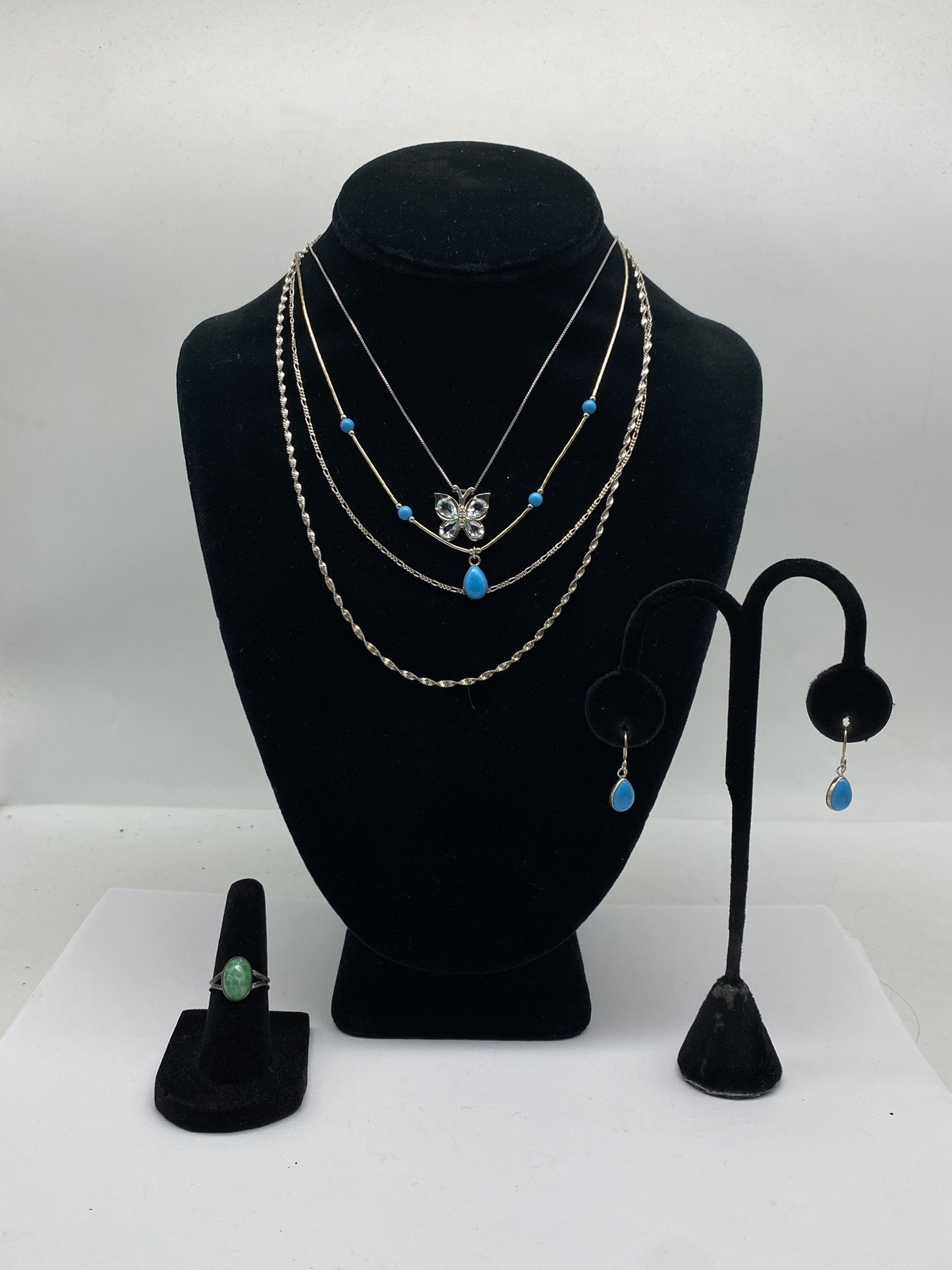 Sterling Silver Assorted Ring/Earring/Necklace Je… - image 1