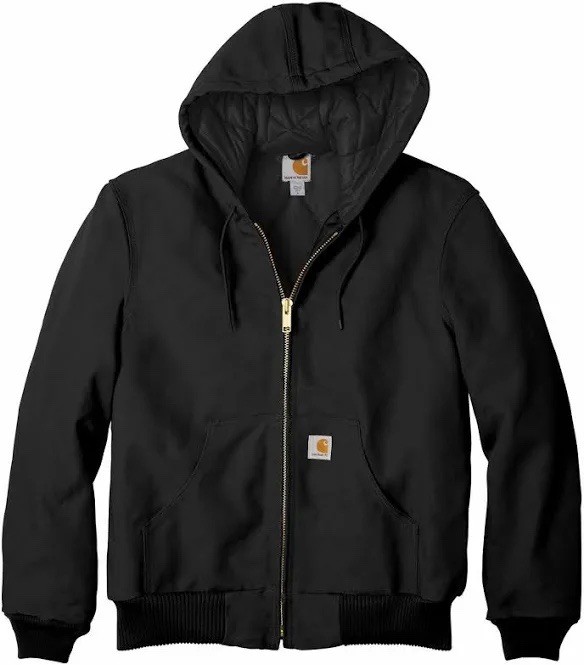 Carhartt J001-BLK Black Medium Men's Weathered Duck Detroit Jacket