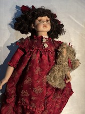 Fine Bisque Porcelain 30" Doll Soft Expressions Special Edition Dress Bear VTG