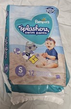 Pampers Splashers Baby Swim Pants Diapers Size Small 13-24 lbs. 12 Ct.