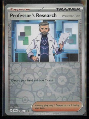 Professor's Research (Professor Turo) 190/198 Reverse Holo Scarlet & Violet NM