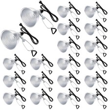 20 Pcs Adjustable Clamp Lamp Light with Aluminum Reflector Up to 150 Watt No...