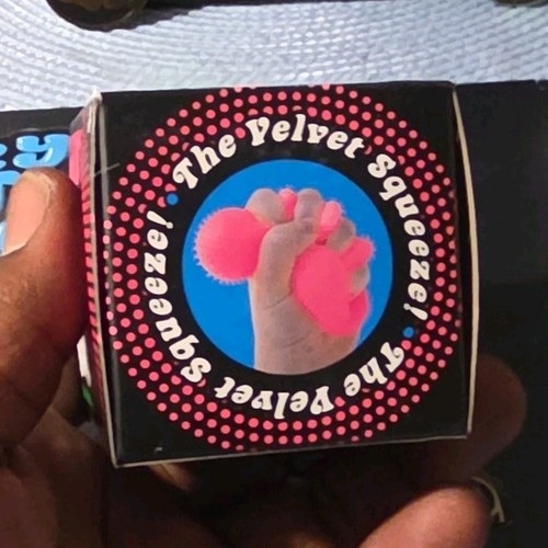 Nee Doh Fuzz Ball “The Velvet Squeeze” Pink Tactile Squeeze Toy 3+