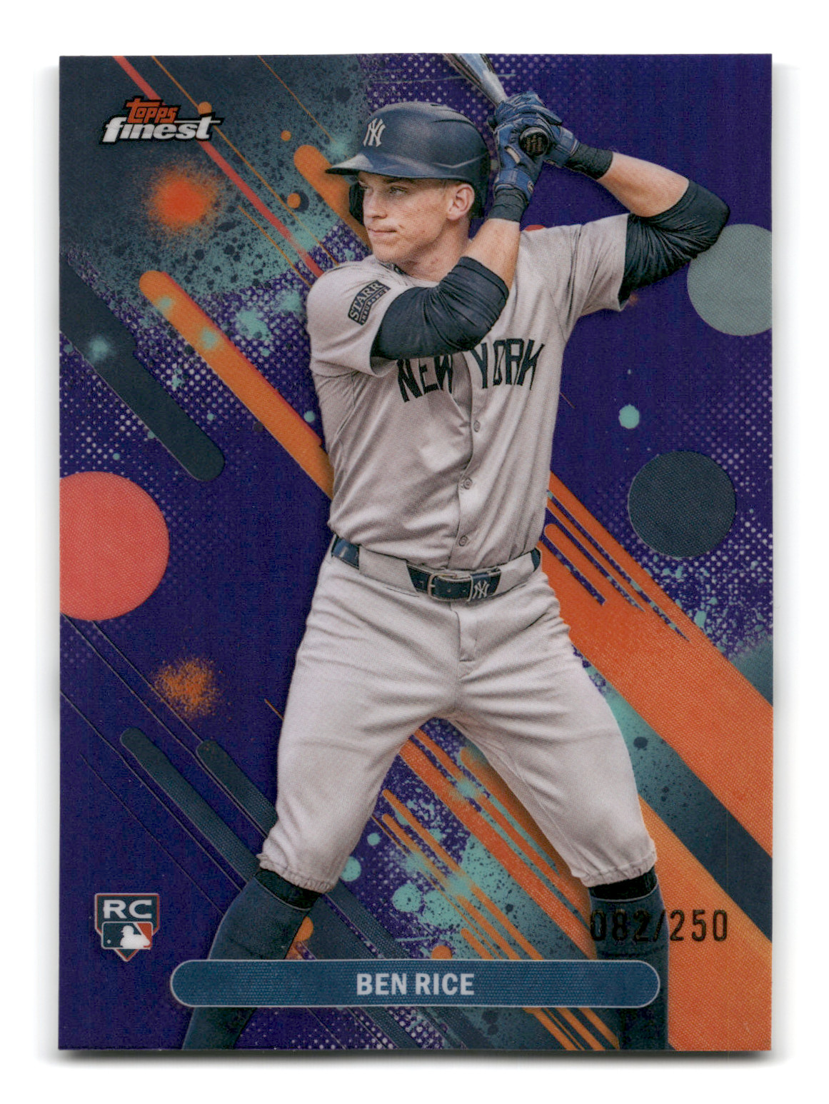 2025 Topps Finest Baseball - Ben Rice Common Rookie #48 (Purple /250)