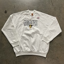 Vintage 90's Georgia Tech Yellow Jackets Embroided Sports Crewneck USA 2XL NWT