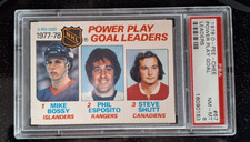 1978 OPC O-PEE-CHEE #67 Mike Bossy RC Leader Steve Shutt Phil Esposito PSA 8