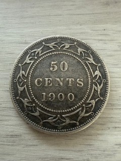 1900 50 Cents Newfoundland Canada Low Mint Silver .925 lot 3250