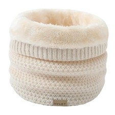 HYUET Winter Neck Gaiter Men, Fleece Neck Warmer Windproof Face Scarf White