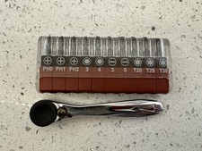 Matco Sbit11 11pc Mini Ratchet And Not Set With Bit Holder