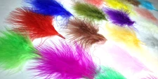 MARABOU BLOOD QUILL FEATHERS - 27 COLORS - 3-5in. - SELECT - Fly Tying Materials
