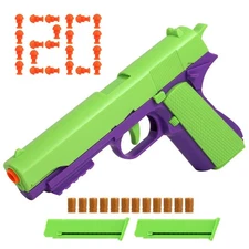 Shell Ejecting Toy Gun Fun Toy Soft Bullet Gun Fully Automatic Reloading Idea...