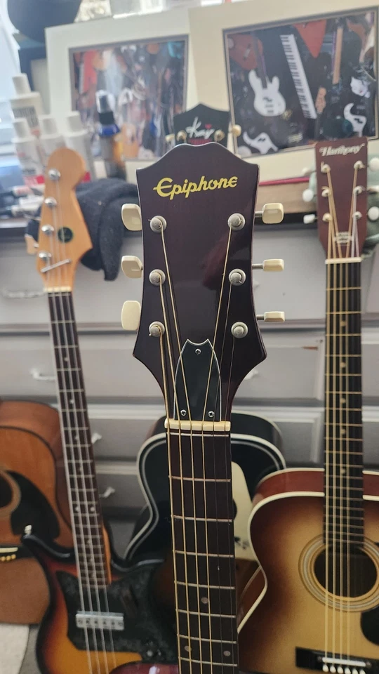VINTAGE EPIPHONE FT-120 ACOUSTIC GUITAR  Matsumoku Japan Very Clean "Player" - Image 3 of 4