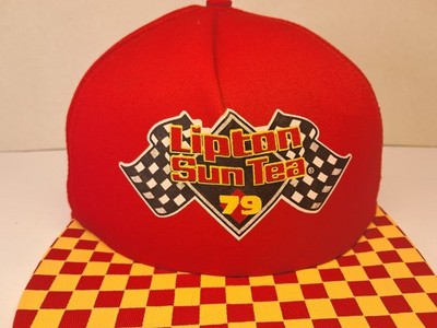 Lipton Sun Tea Snapback Hat/Cap Adjustable Red Vintage Made In USA