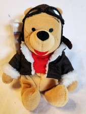 Disney WINNIE THE POOH Pilot Plush Beanie NEW w/ DISNEY Tag RETIRED RARE