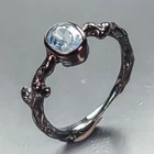 Handmade Natural Blue Topaz Ring 925 Sterling Silver Size 8 /R465991