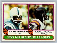 1980 Topps #332 1979 Receiving Leaders - Joe Washington / Ahmad Rashad