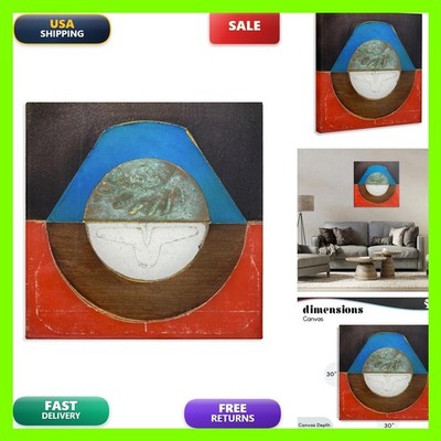 Stupell Industries Rustic Geometric Circle Symmetry 30 X 30 Inch Canvas Wall
