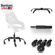Office Chair Base Replacement Bundle   Heavy Duty 352 Lbs, Smooth Rolling on All