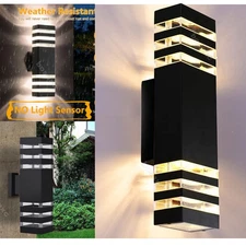 Modern LED Up Down Wall Light Sconce Dual Head Lamp Fixtures Outdoor Waterproof