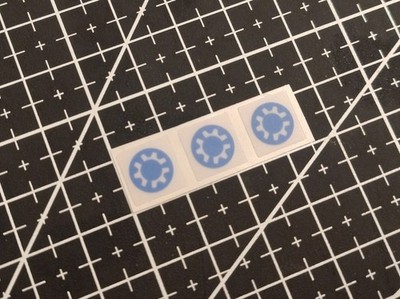 3 x Transparent Kubuntu Linux Stickers For The Computer Case 10 x 10 mm