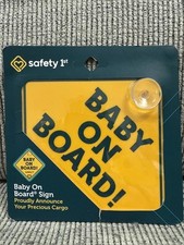 Safely 1st. "Baby On Board" Car Window Suction Cup Sign