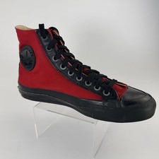 Vintage 1980s USA Converse Chuck Taylor All Star Hi Red Black Classic Men 6 - W8