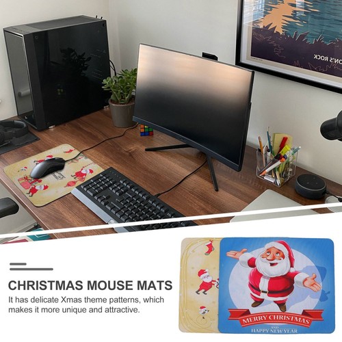 2 Pcs Santa Claus Mouse Pad Student Pads for Christmas Computer Mats - Afbeelding 7 van 12