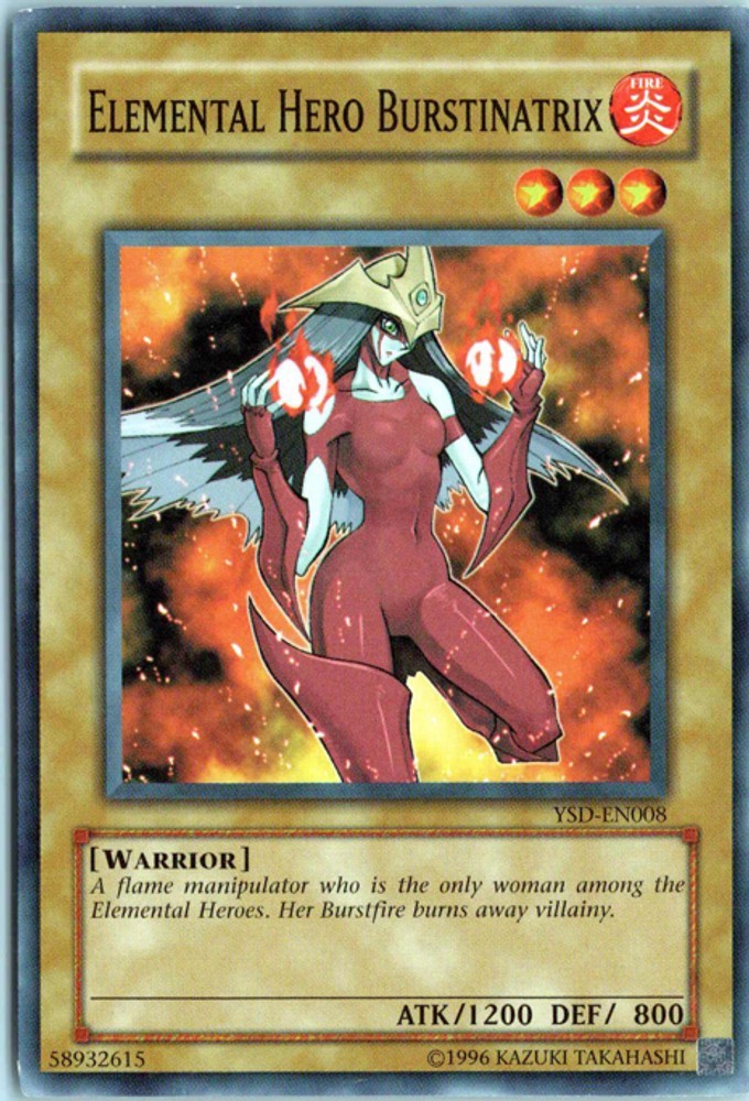 Elemental HERO Burstinatrix YSD-EN008 YuGiOh Starter Deck 2006 trading card — raw and PSA graded price guide