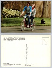 Nancy Reagan & Ron Jr. White House Tandem Bicycle Postcard 1981 Jack Kightlinger
