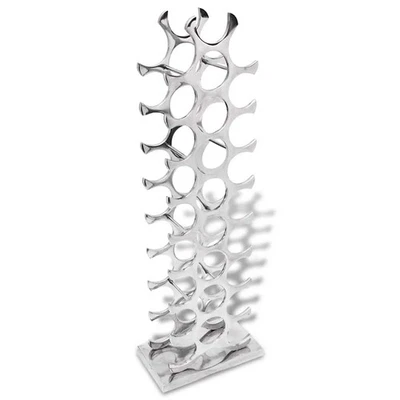 Casier à bouteilles porte-bouteilles Aluminium Argenté 27 bouteilles vidaXL - Photo 1/4