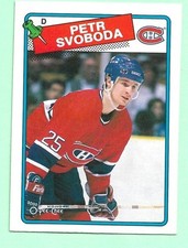 (1) PETR SVOBODA 1988-89 O-PEE-CHEE # 256 CANADIENS ROOKIE NM CARD (M9142). rookie card picture