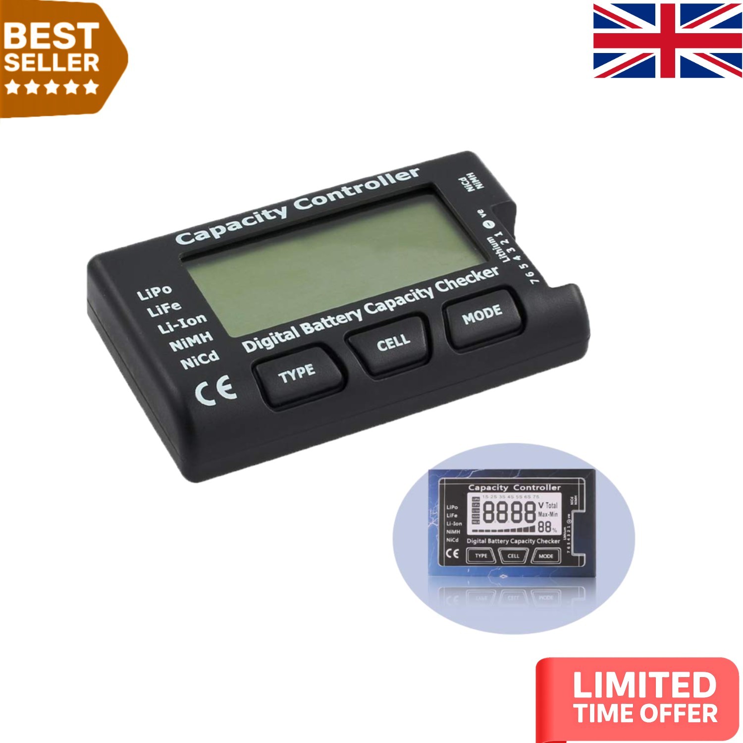 Battery Voltage Meter - Intelligent Cell Balancer for LiPo/LiFe & NiCd/NiMH