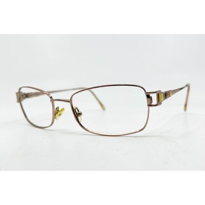 Safilo Emozioni Eyeglass Frames Women Bronze Rectangular 4349 NBW 52-17-130