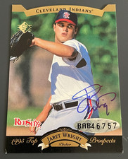 1995 SP Top Prospects Jaret Wright Autograph Auto Rookie Card RC Nrmt. rookie card picture