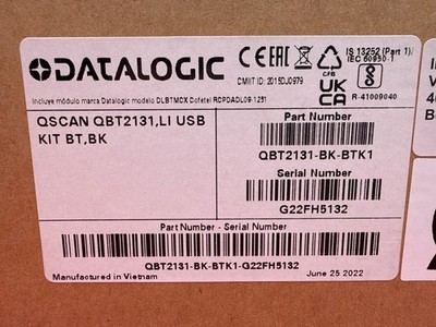 Datalogic QuickScan QBT2131 Bluetooth Barcode Scanner Kit QBT2131-BK-BTK1