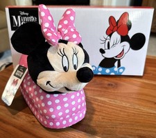 Disney Minnie Mouse Girls Slippers Size 2/3 NEW In Box