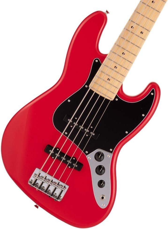 Fender Made in Japan Hybrid II Jazz Bass V Vintage Modena Red 5-string bass