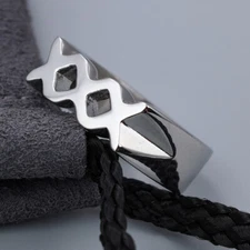 Three XXX Rings in a Minimalist and Fashionable Punk Style 7-13 Silver