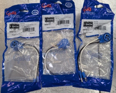 3 Pack 66910 Grote Tail Lamp Pigtail Turtleback II Ultra Blue Seal T-7240-7