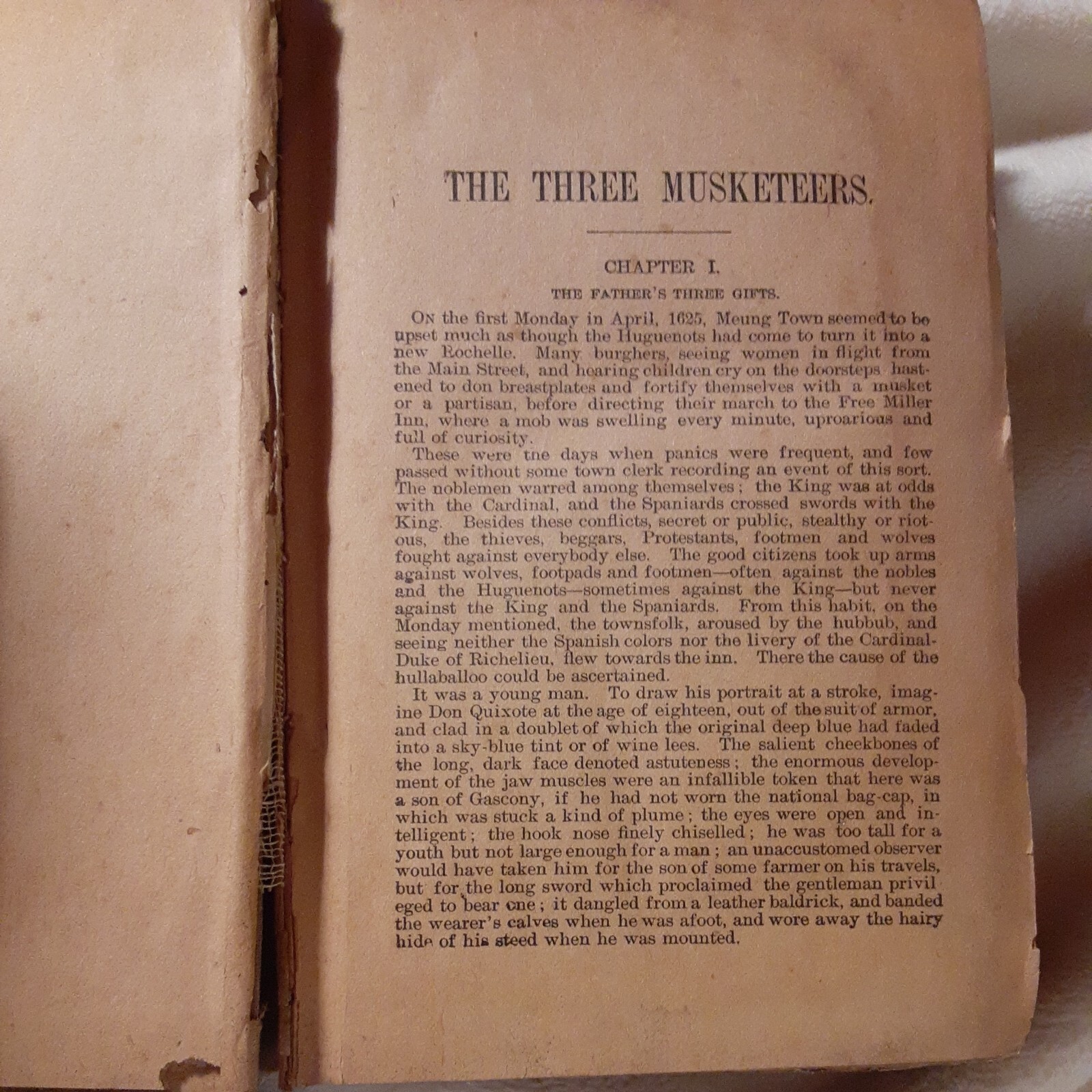 The Three Guardsman 3 Musketeers Dumas Antique Copy Hardcover