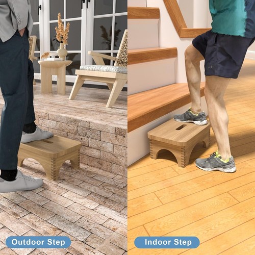 Durable Pine Step Stool for Adults & Kids – Fully Assembled, Lightweight Design - Picture 7 of 10