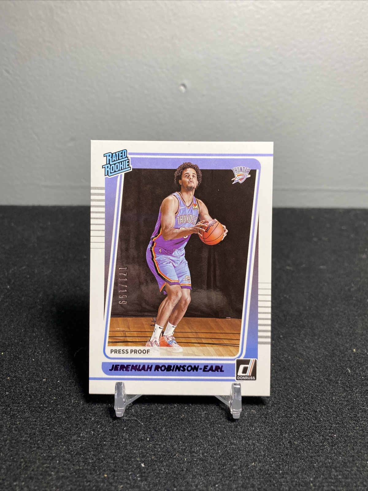 2021 Donruss Rated Purple Press Proof /199 Jeremiah Robinson-Earl #220 Rookie RC