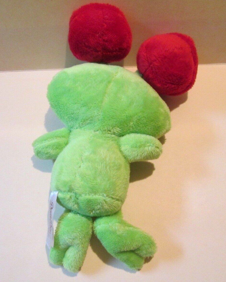 VINTAGE Dan Dee 9 inch Plush Valentine Green Monster Alien Big Red