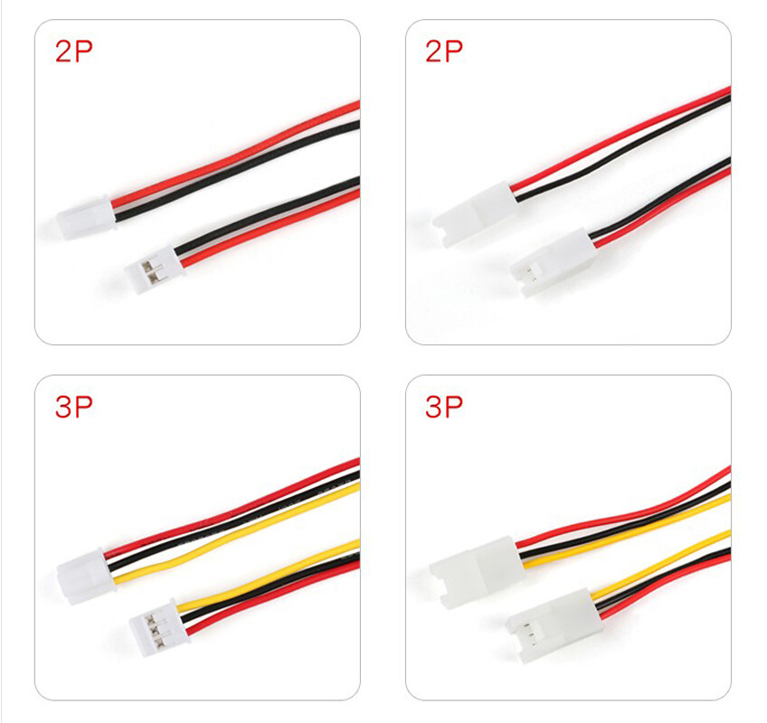 HY2.0 2P/3P/4P/5P/6P Female/Male 20CM Length 2mm Pitch Terminal